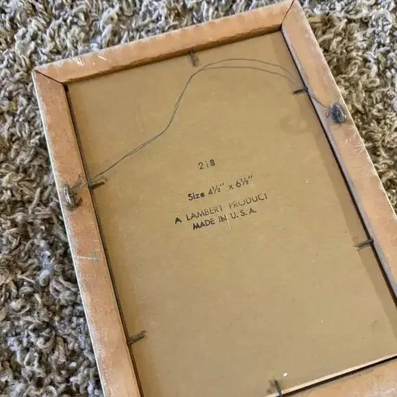 Vintage Ballerina and Clown Framed Art Print, Shabby Chic Wood Frame - Picture 6 of 6